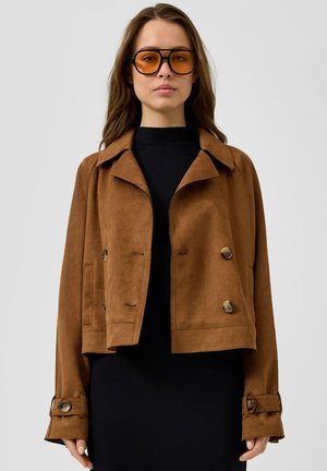 Kunstlederjacke - cognac