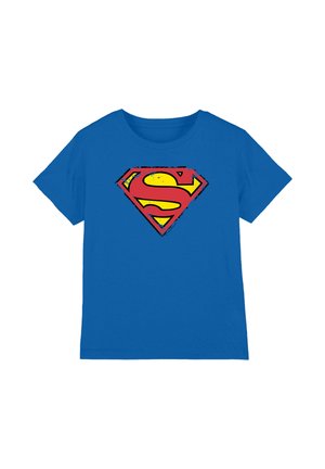Cotton Soul, SUPERMAN DISTRESSED SHIELD UNISEX - Print T-shirt - royal blue