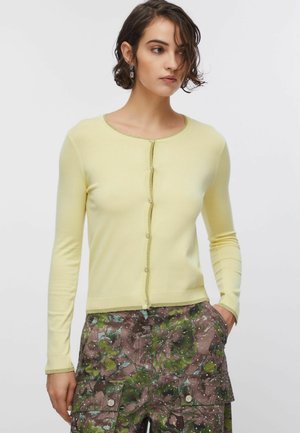 WITH SLITS - Kardigán - light yellow