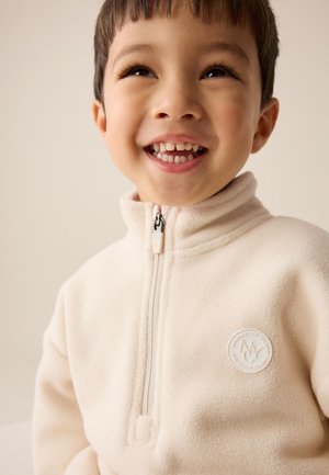 Next REGULAR FIT - HALF ZIP JOGGERS SET - Trainingsanzug - ecru off white fleece