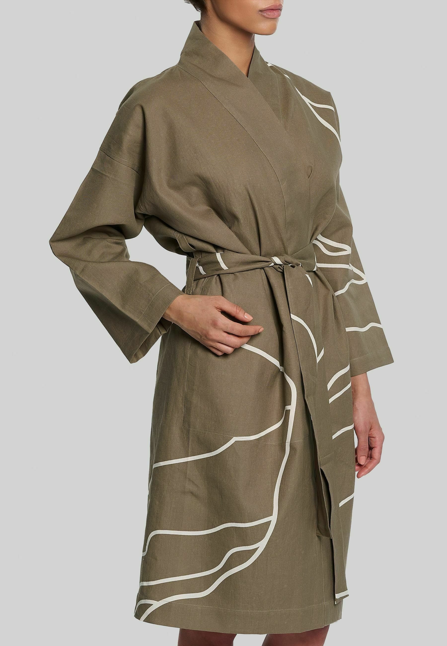 casual green dress with sleeves Gabella Dark Green Long Sleeve A-line Mini Dress with Crystal Trim (Ar main image 0