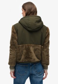 Superdry & Co SUPER SOFT HYBRID FULL ZIP - Fleece jacket - winter twig beige