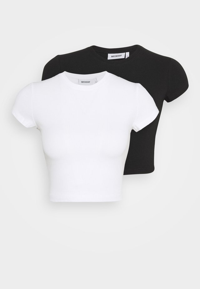 SABRA 2 PACK - T-Shirt basic - black/white