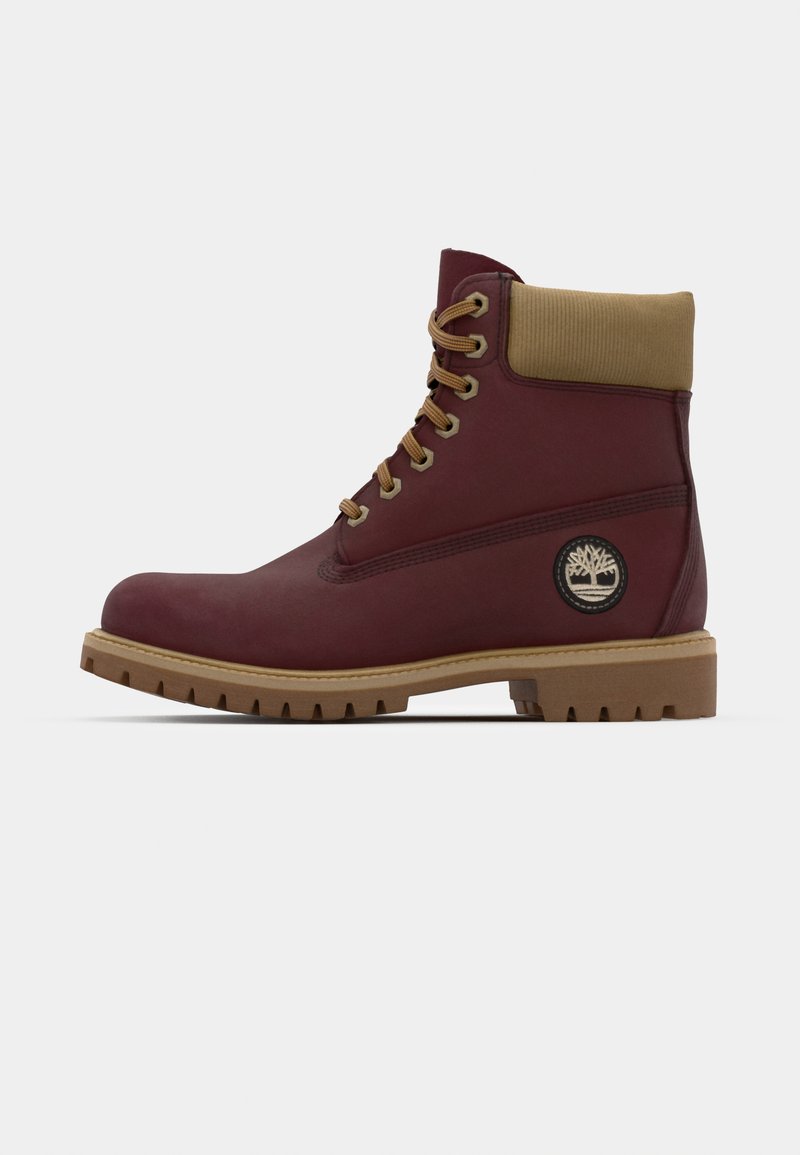 Timberland Botines con cordones burgundy/marrón