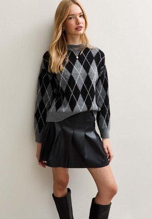 New Look PLEATED MINI - A-linjekjol - black