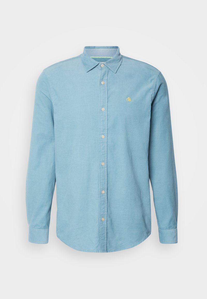 SCOTCH & SODA Camicia Blu In Cotone A Maniche Lunghe Per Uomo, Casual SCOTCH & SODA Camicia Blu In Cotone A Maniche Lunghe Per Uomo, Casual