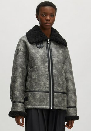 Kunstlederjacke - grau