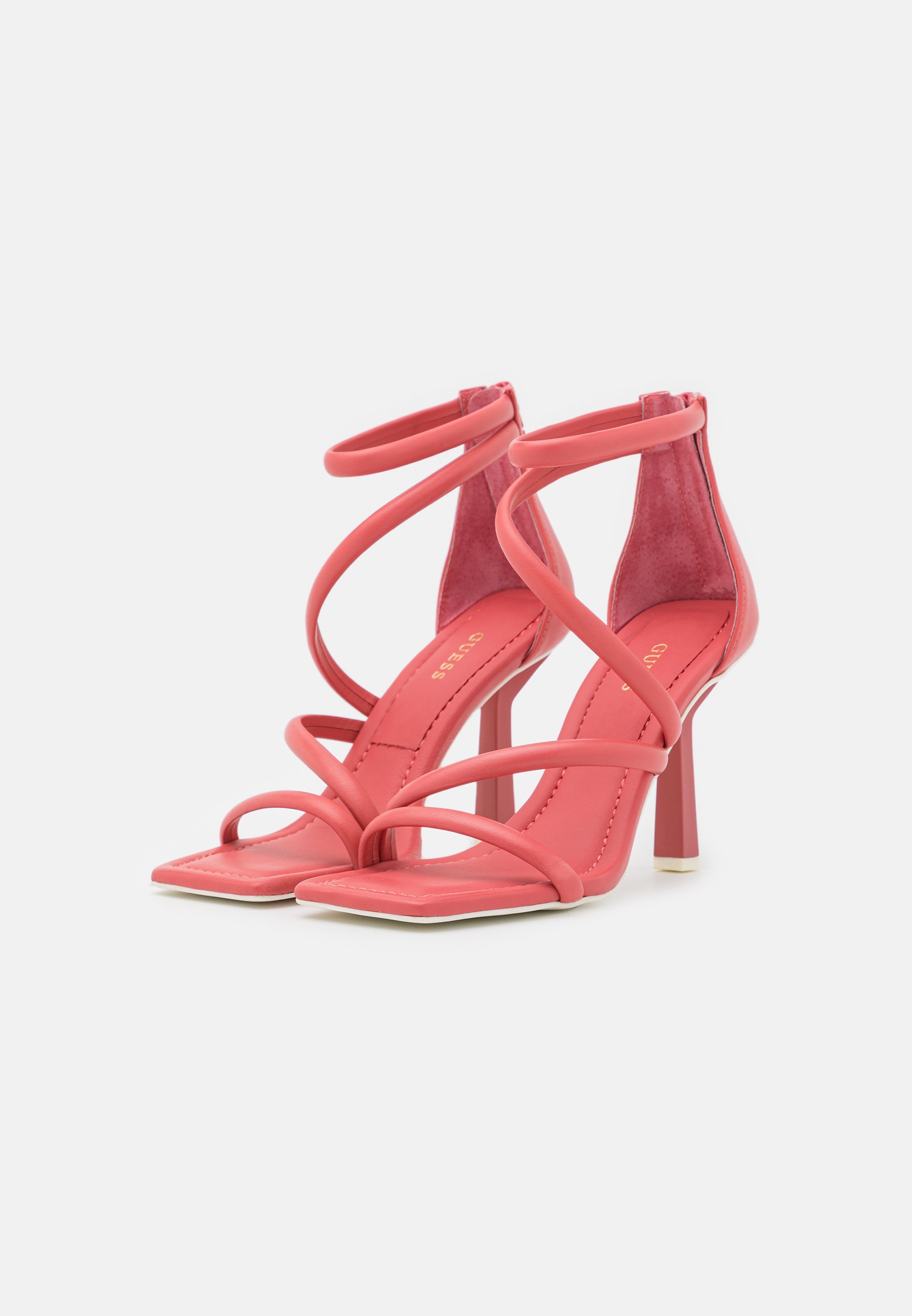 Guess LEANCE - Sandalias de tacón - coral/rojo - Zalando.es