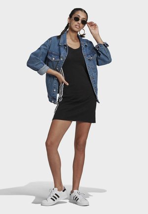 RACER DRESS - Žerzejové šaty - black