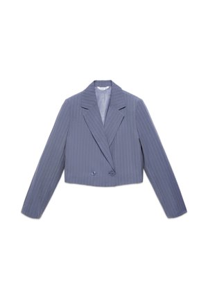 Terranova, CROP A RIGHE SOTTILI  - Blazer - var avio
