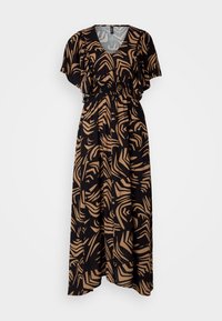 VMEVA EASY V NECK ANKLE DRESS - Maksikleit - black/brown