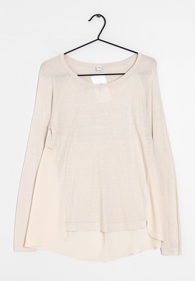 s.Oliver Stickad tröja - beige