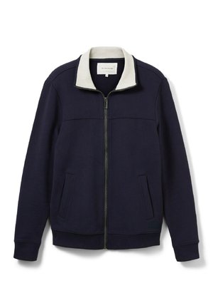 TOM TAILOR Sweat zippé - knitted navy