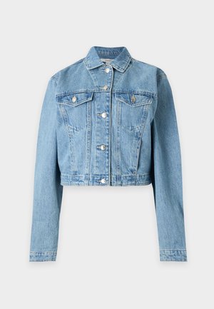 Topshop, CROPPED - Τζιν μπουφάν - light blue denim