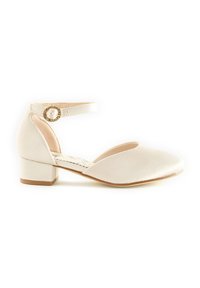 OCCASION STANDARD - Bokapántos balerina cipők - ivory white satin stain resistant bridesmaid
