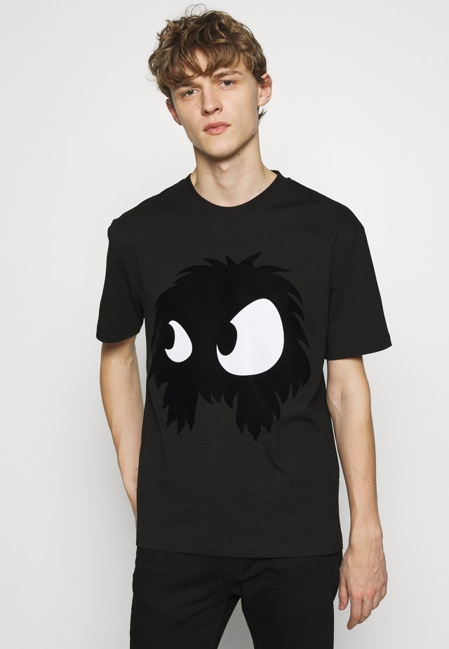 MONSTER DROPPED SHOULDER - T-shirt print - black