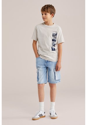 WE Fashion Tričko s potlačou - beige