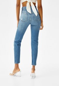 Bershka Jeans Slim Fit - dark-blue denim