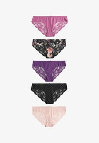 Vald, black watercolour floral spot pink purple
