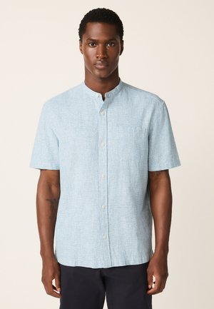 Next, GRANDAD COLLAR FIT-SHORT SLEEVE - Chemise - blue
