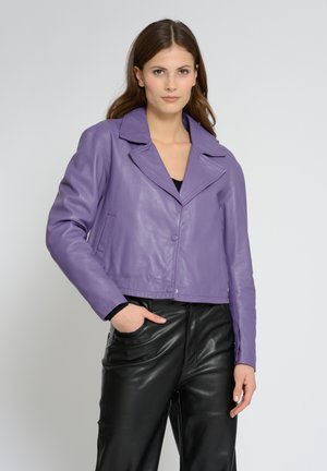 Leather jacket - wineberry