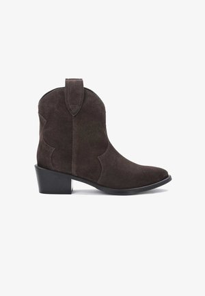 VIOLA - Botine cowboy/biker - dark brown