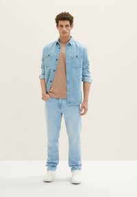 TOM TAILOR LOGO PRINT - Camiseta estampada - desert fawn
