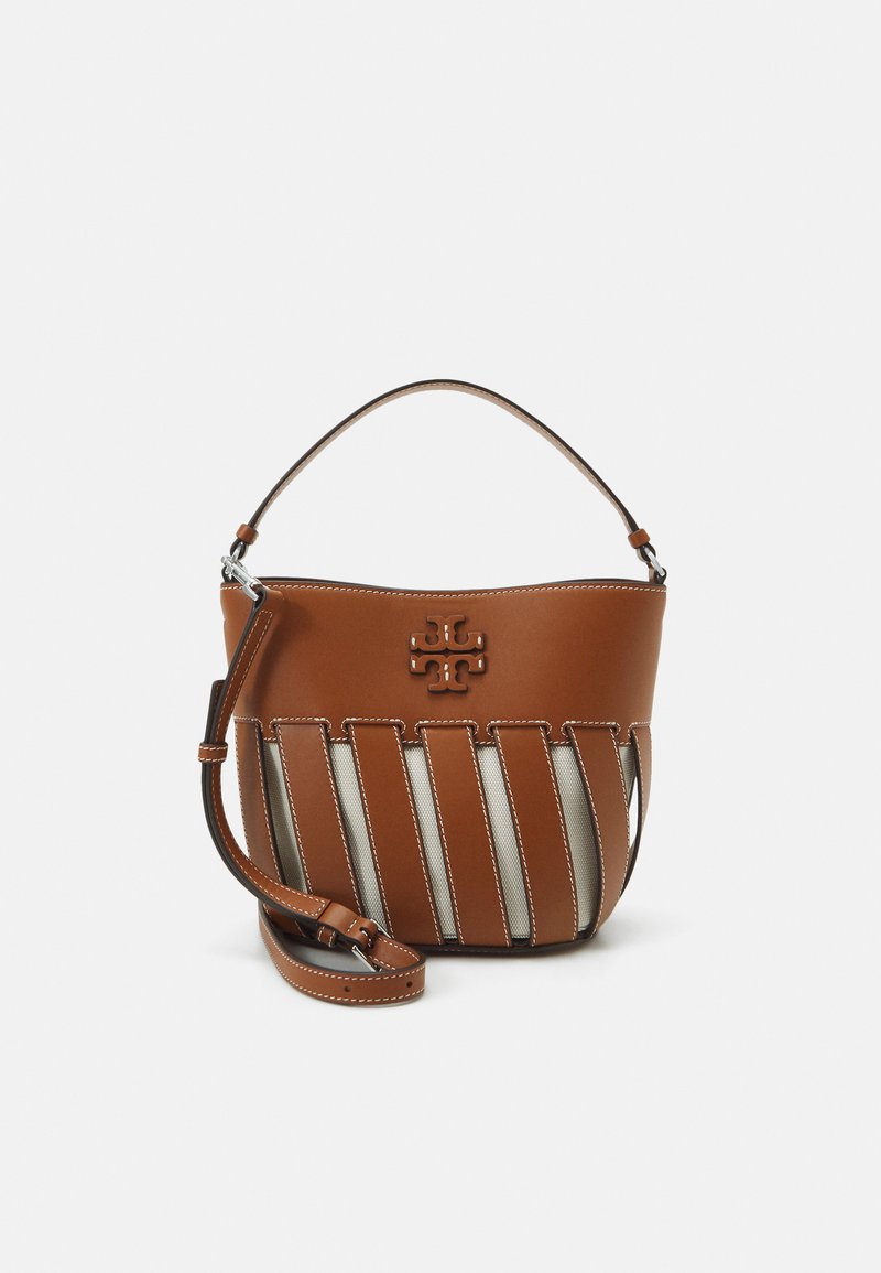 Tory Burch SMALL MCGRAW STRIPE DIE CUT BUCKET BAG Across body bag