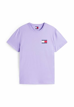 Tommy Jeans SLIM ESSENTIAL FLAG TEE - T-shirt con stampa - purple