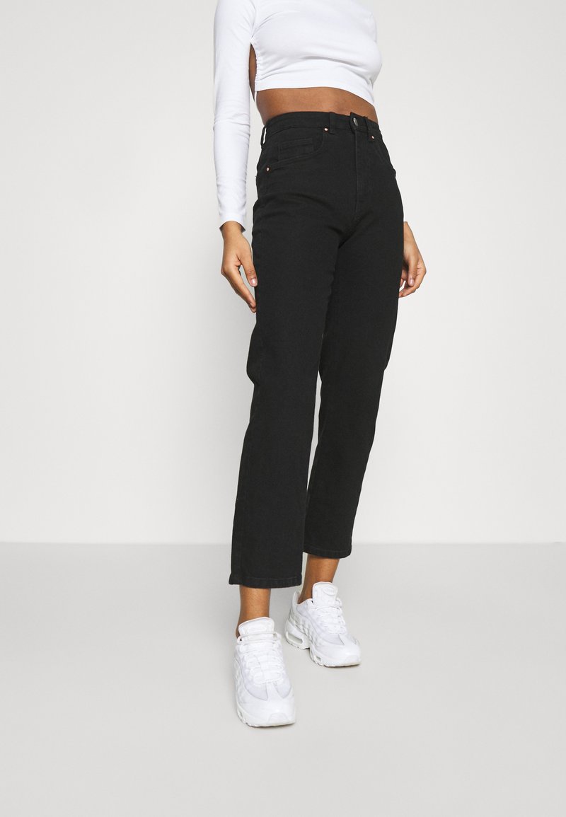 Cotton On STRETCH - Calças de ganga de perna direita - black