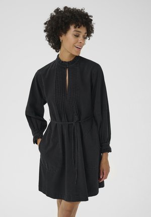 SARINE - Denim dress - washed black denim