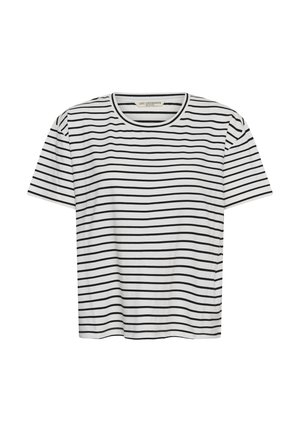 Love Copenhagen, LCAVA - Nyomott mintás póló - white w black stripe