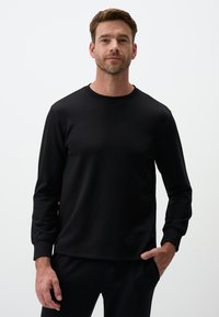 CREW NECK LONG SLEEVE - Sweater - black