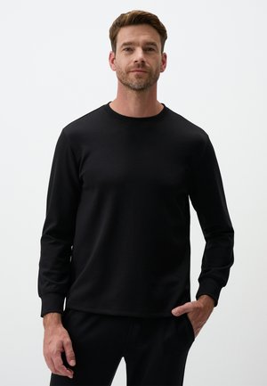 CREW NECK LONG SLEEVE - Sweatshirt - black