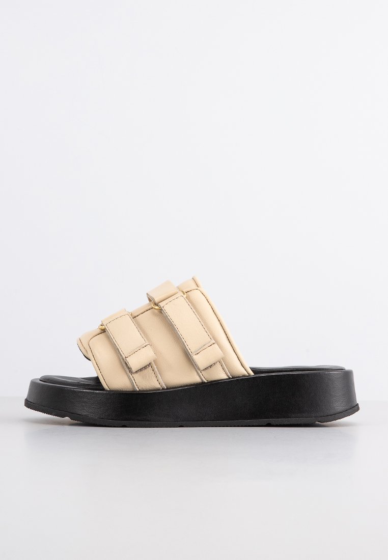 MJUS Muiltjes met hak beige