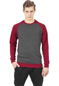 Urban Classics Mikina - charcoal/ruby