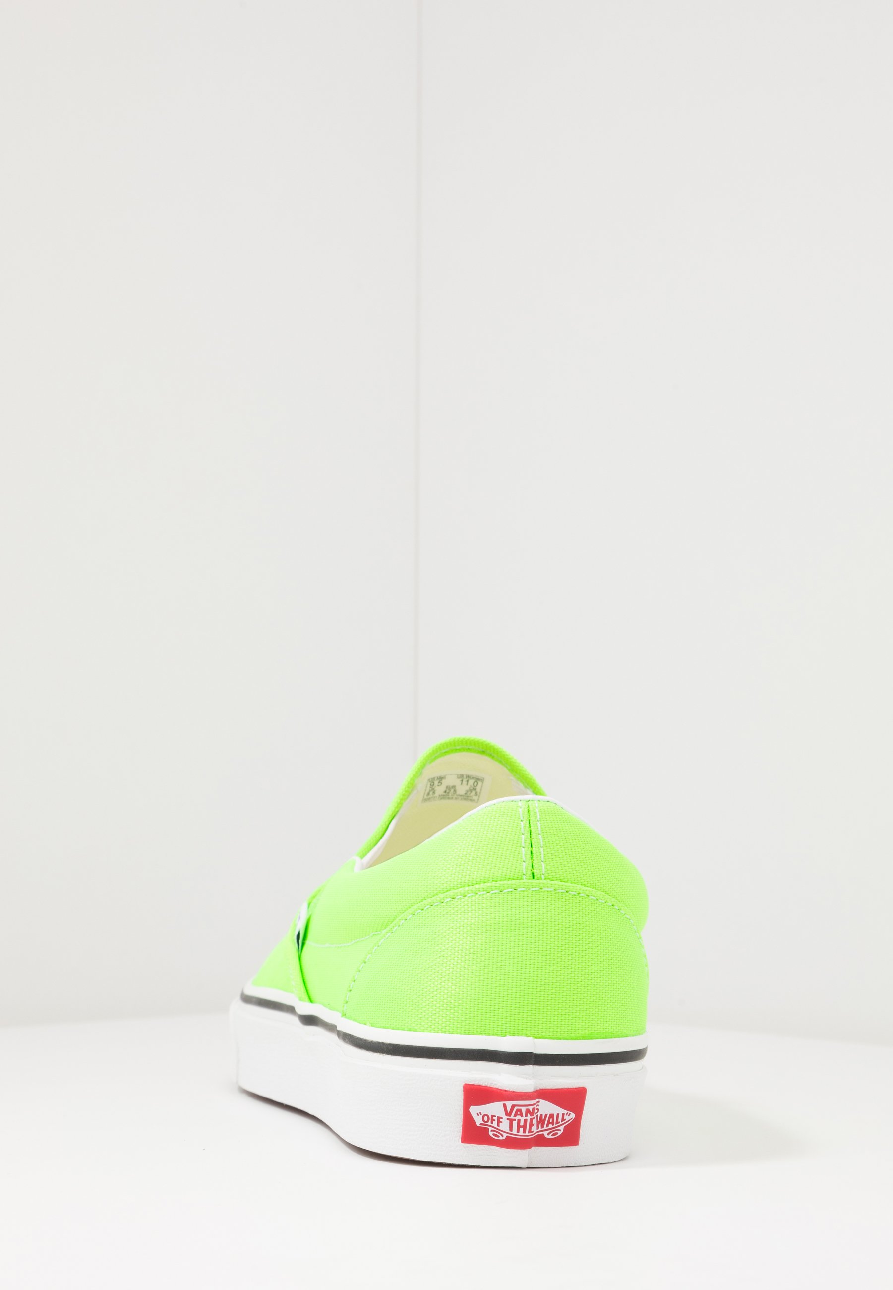 lime green vans slip ons