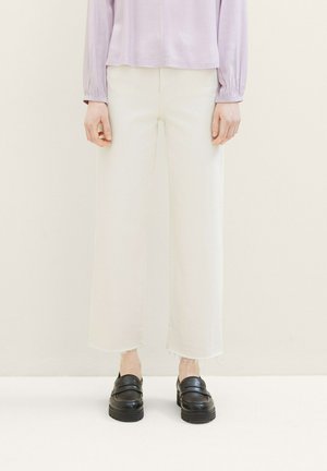 TOM TAILOR DENIM CULOTTE - Jeans Straight Leg - gardenia white