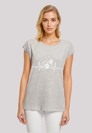 Print T-shirt - heather grey