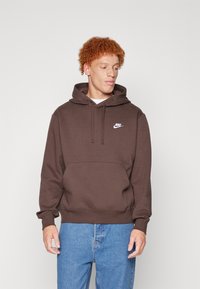 Nike Sportswear SPORTSWEAR CLUB FLEECE - Melegítőfelső - baroque brown/white