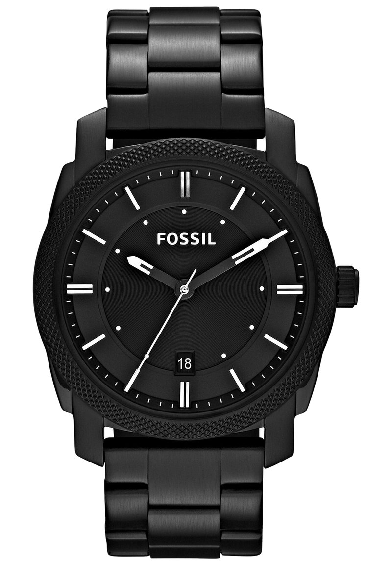 Fossil Uhr Matt Schwarz Fossil Uhr Silberfarben/grün Zalando