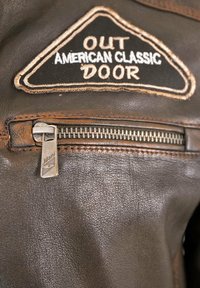 Lederjacken24 CALE-3 - Lederjacke - dunkelbraun