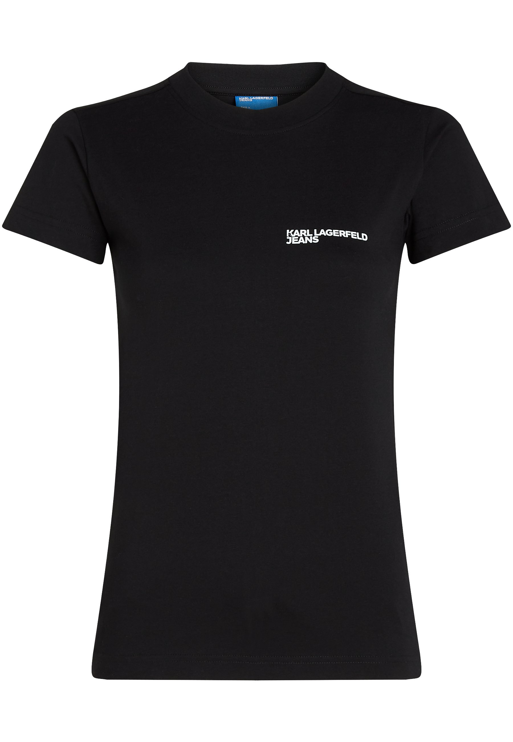 KARL LAGERFELD JEANS Damen T-Shirt – Regular Fit, Kurzarm, Logo-Print