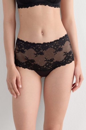 Intimissimi PRETTY FLOWERS - Culotte brésilienne - black