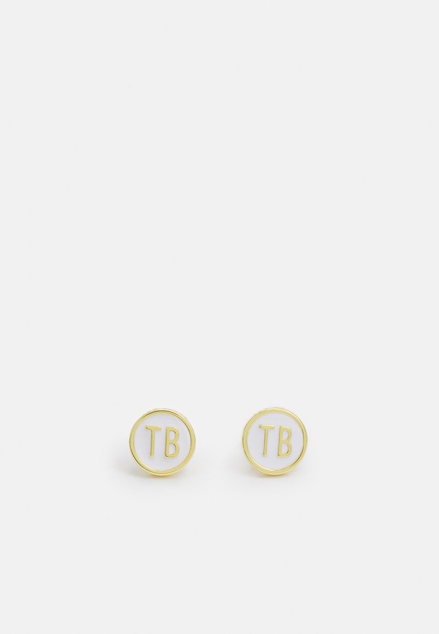 DOLLSA DOLLY MIX ROUND STUD EARRING - Korvakorut - gold-coloured/white