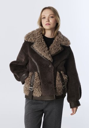 Veste en similicuir - brown