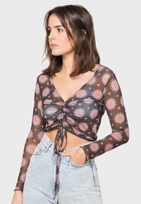 Kaotiko CHANGE HYDRA TULLE - Top dugih rukava - black