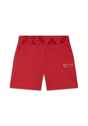 CON FASCIA - Pantalón corto de deporte - poppy red