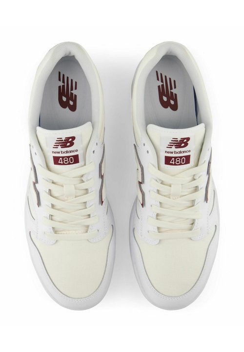 New Balance Zapatilla Casual Unisex 480 Blanco / Rojo — foto 3
