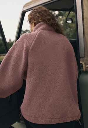 Self., REGULAR FIT - BORG POPPER NECK JUMPER  . - Fleecetrøjer - pink